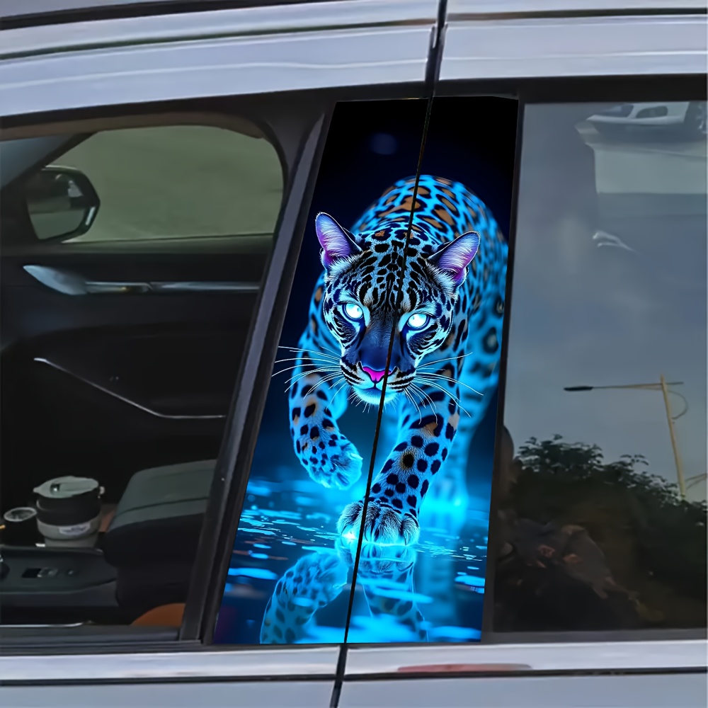 Car Accessories Joker - 2-delige lichtgevende luipaardprint auto B-stijl sticker