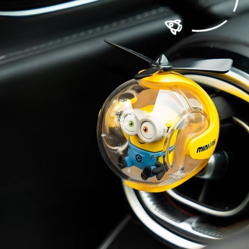 Car Accessories Perfume - Minionsed autoluchtverfrisser, schattige cartoon auto-ventilatieparfumclip, creatieve