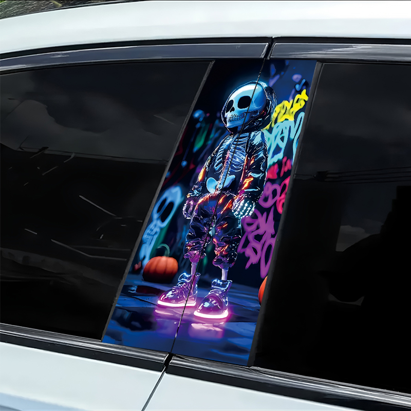 Car Accessories Joker - 2 stuks auto B-stijl stickers Neon