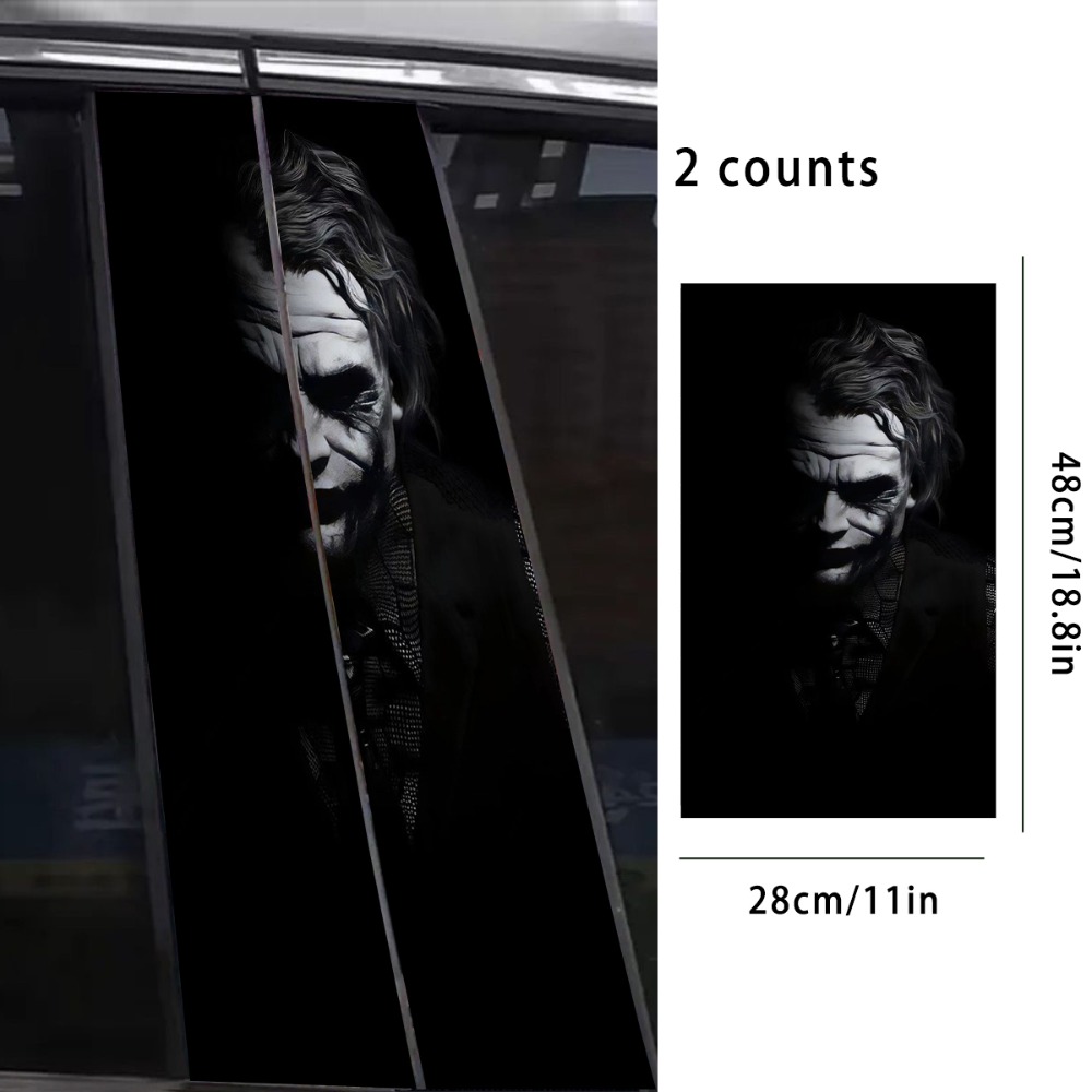 2 STUKS van zwarte grappige ma - Car Accessories Joker recensie en prijs
