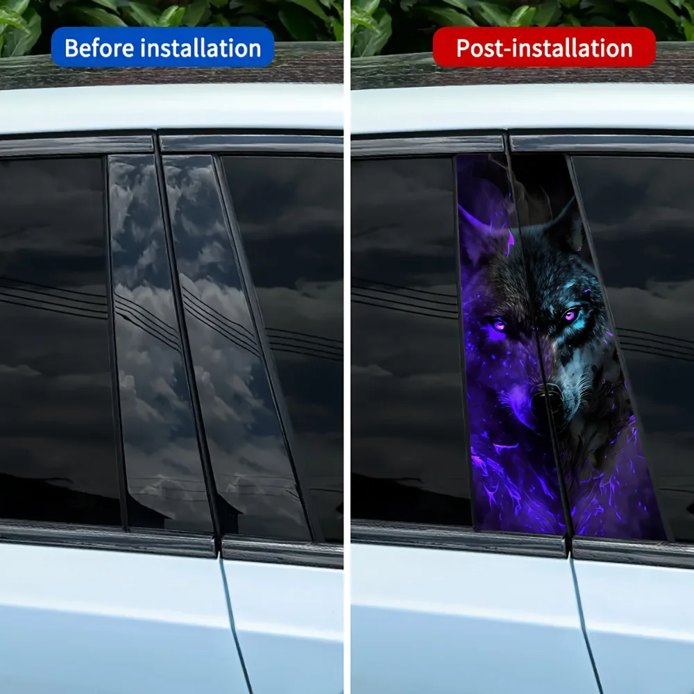 2-delige vinyl Cool Wolf stick - Car Accessories Joker recensie en prijs